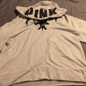 grey Pink hoodie